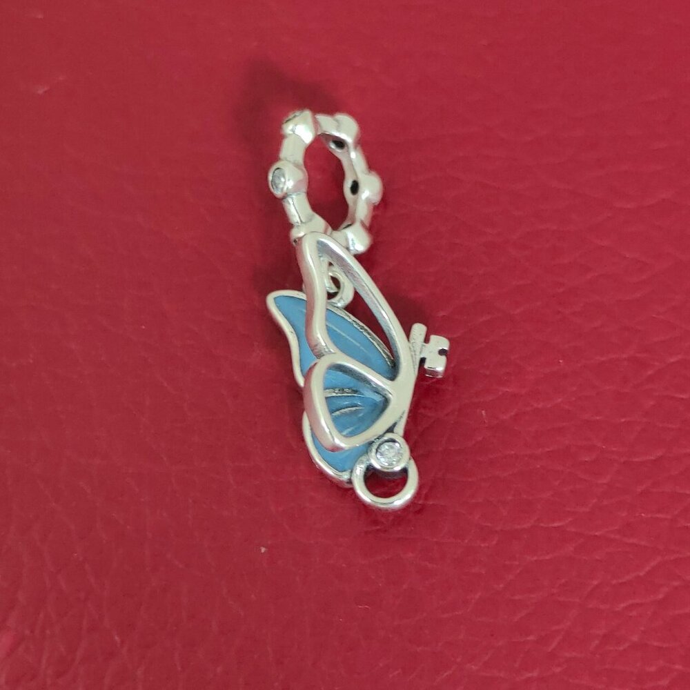 Winged Dangle Charm Sterling Silver